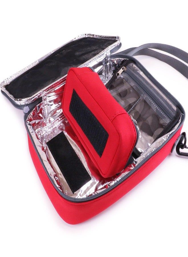 USA GEAR Travel Bag for Medicine Bottles - Insulated Medical Carry Case with Shoulder Strap, Store Medicine Bottles, Pill Bottles, Ice Packs, & More Medical Supplies (Bag Only) - Image 5